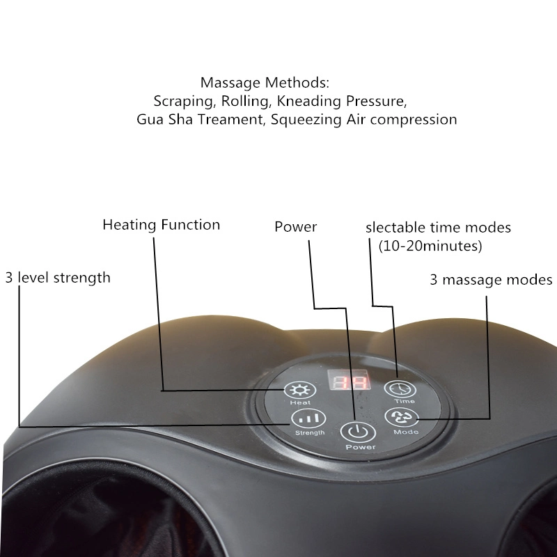Shiatsu Kneading with Air Pressure and Heating Electric Foot Massager, Home Use Electric Japanese Foot Massage