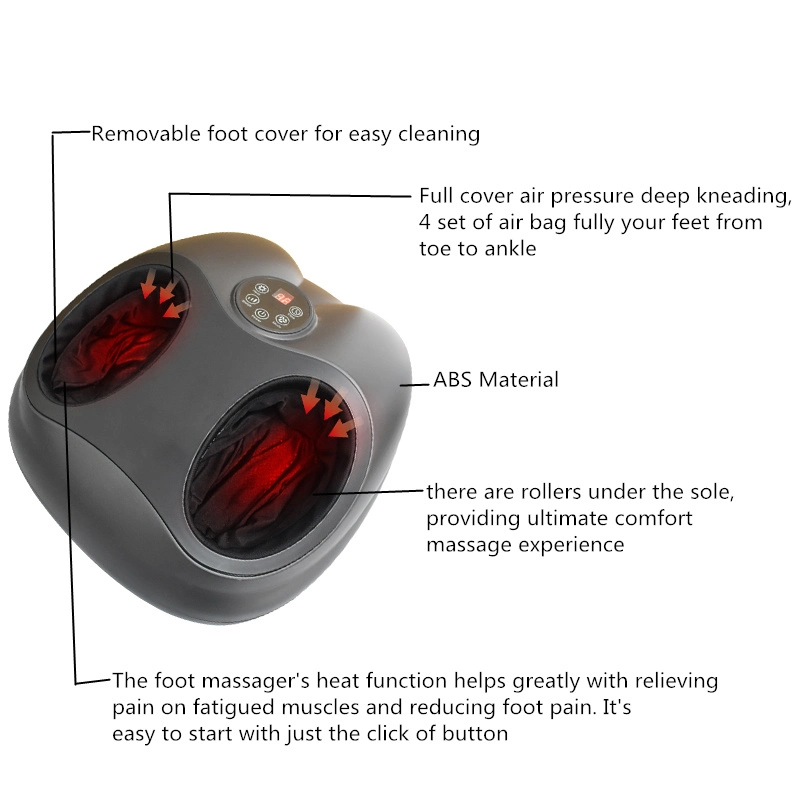 Shiatsu Kneading with Air Pressure and Heating Electric Foot Massager, Home Use Electric Japanese Foot Massage