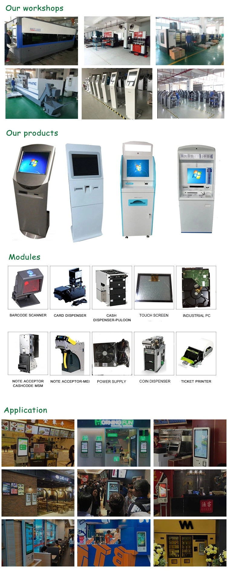 Self Service Parking Ticket Dispenser Ticket Printing Kiosk with Ticket Printer