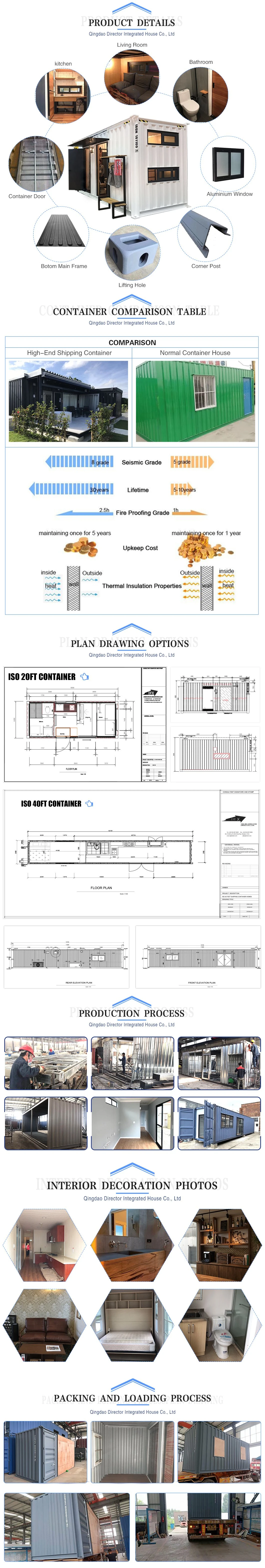 Dfx Hot Sale Duplex Loft Style Modular Prefabricated Prefab Container Home