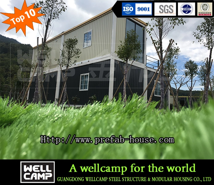 Wellcamp Two Stories Fast Build Loft Style Prefabricated Container Villa Prefab Container House