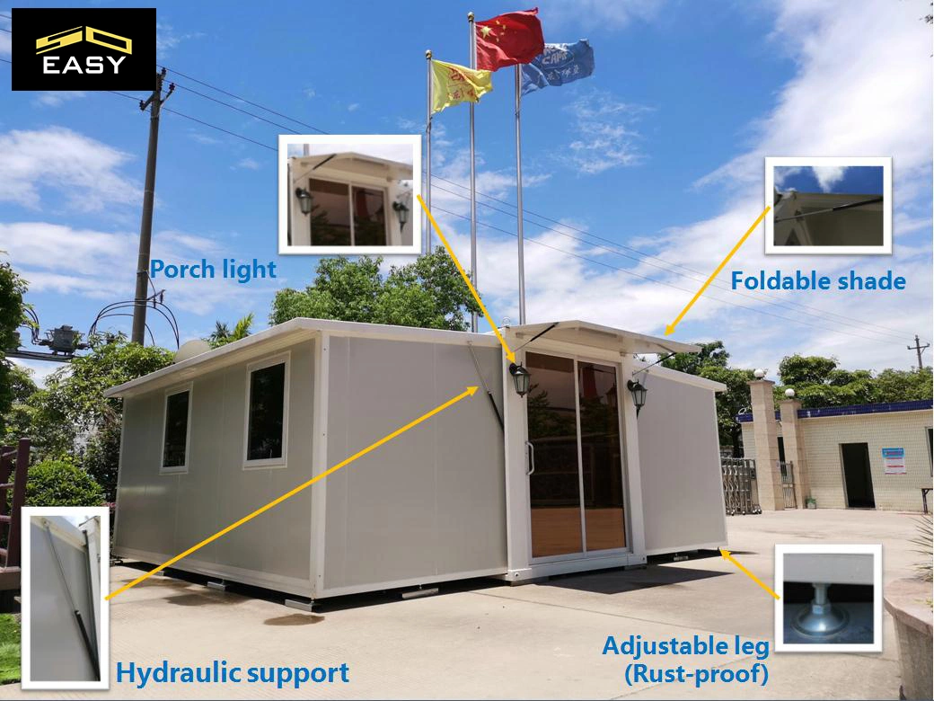 Luxury Modular Eco Comfortable Living Steel Structure Sandwich Building Two Bedroom Prefab Modular Home