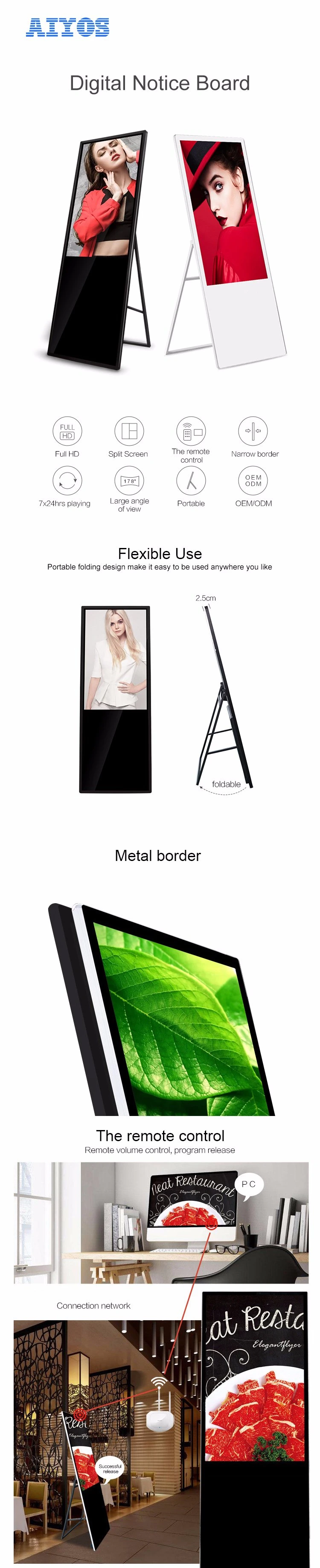 32 Inch Floor Stand Portable Mall Auto Video Music Advertising LCD Display Photo Booth Kiosk