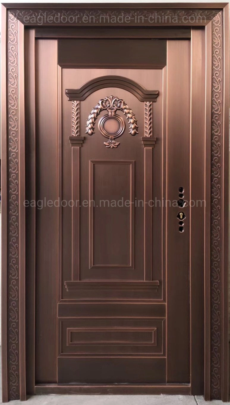 China Villa Exterior Main Door Copper Entry Doors Residential Glass Doors Design