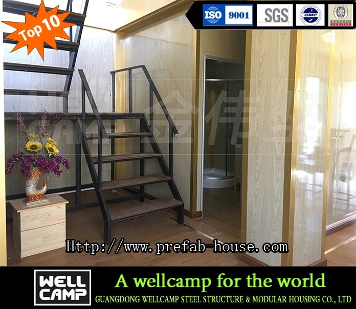 Wellcamp Two Stories Fast Build Loft Style Prefabricated Container Villa Prefab Container House