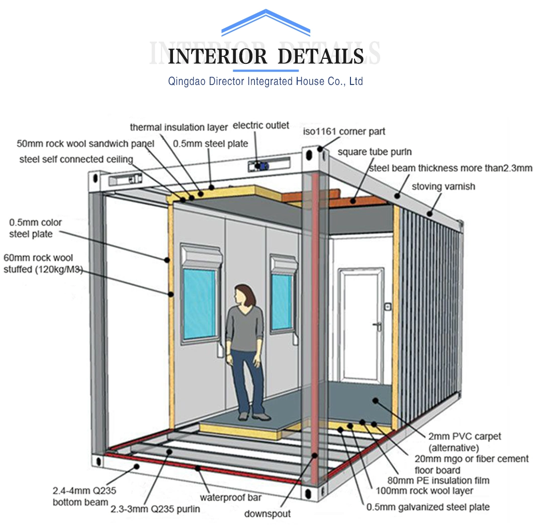 Hot Sale Modular Luxury Prefab Flat Pack House Prefabricated Modular House