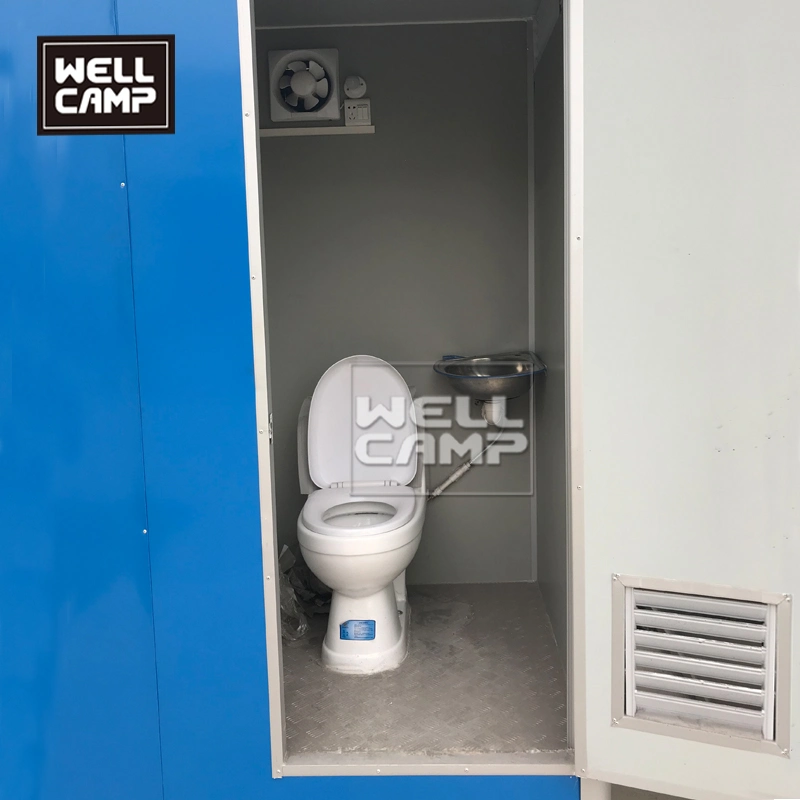 2 Units Connection Tiny Prefab Portable Toilet with Restroom Sitting Toilet