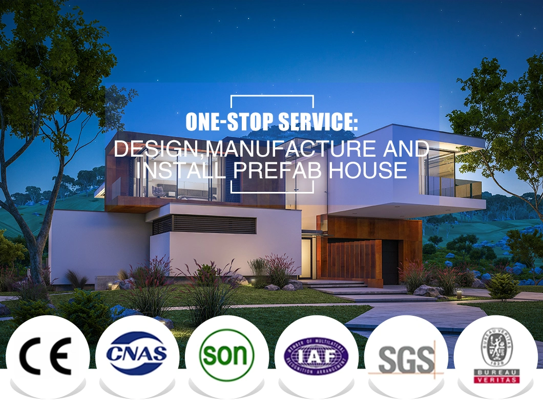 Design Prefab Villa House Luxury Prefabricated Homes Modern Light Steel Container Villa