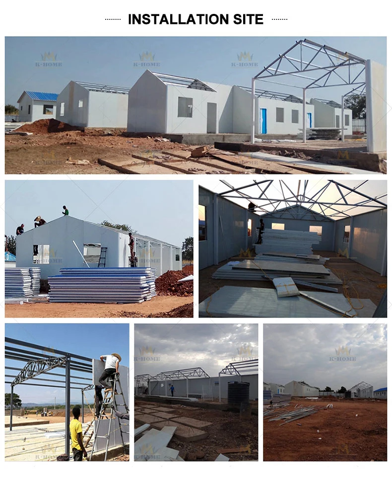 Construction Site Workers Facilities Quick Built Modular Light Steel Frame Homes