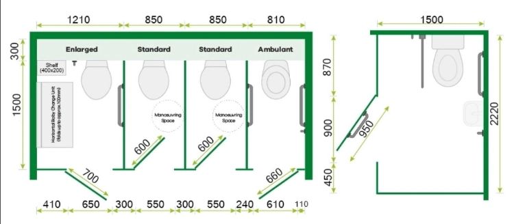 Best Selling Exclusive HPL 12 mm Waterproof School Toilet Partition, Colorful Fireproof Shopping Center Toilet Cubicle/