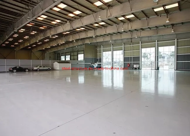 Pre-Engineered Two Spans Metal Hangar Buildings Steel Portal Frame Prefab Hangar Buildings