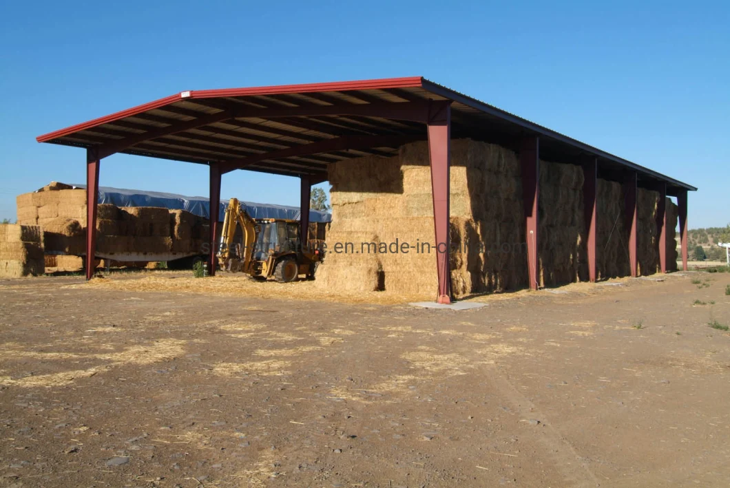 Hot Sale Steel Structure Warehouse Hay Storage Shed House Barn Arena