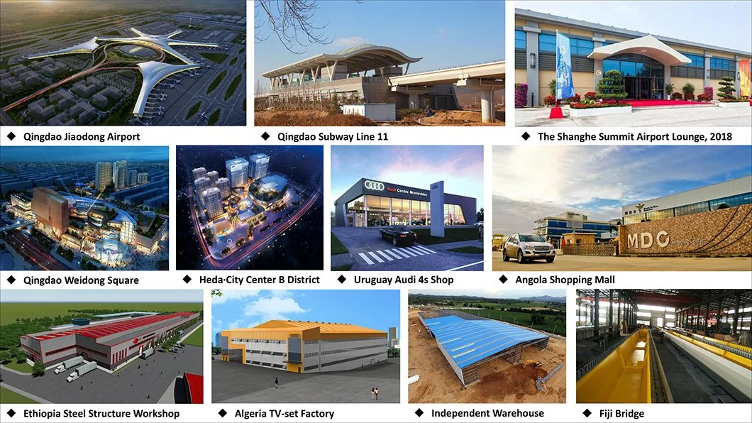 Light Steel Building Prefabricated Modern Mobile Prefabricated Prefab Workshop Warehouse Factory Frame Construction Building Structure Hangar