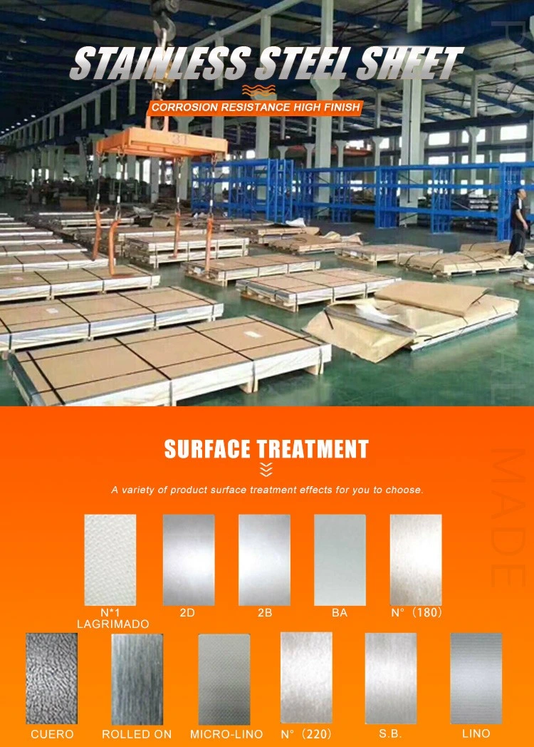 200 Series & 300 Series Building Material Stainless Steel Sheet with Best Prices Made in China