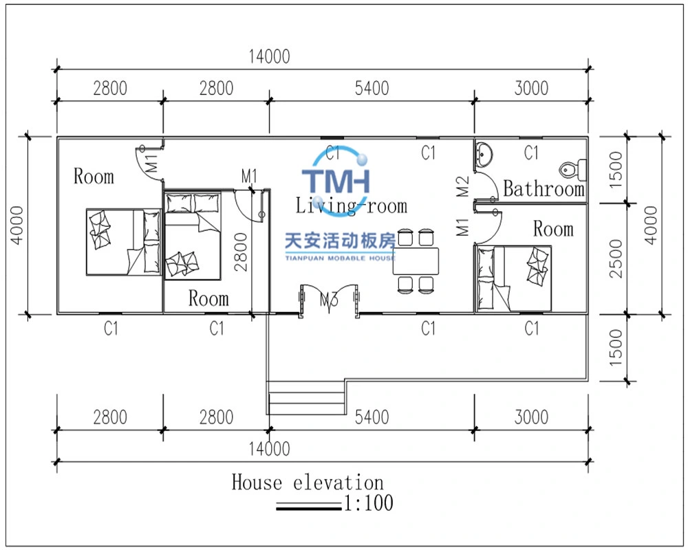 Single Storey Modular Family House (TPA-V031)