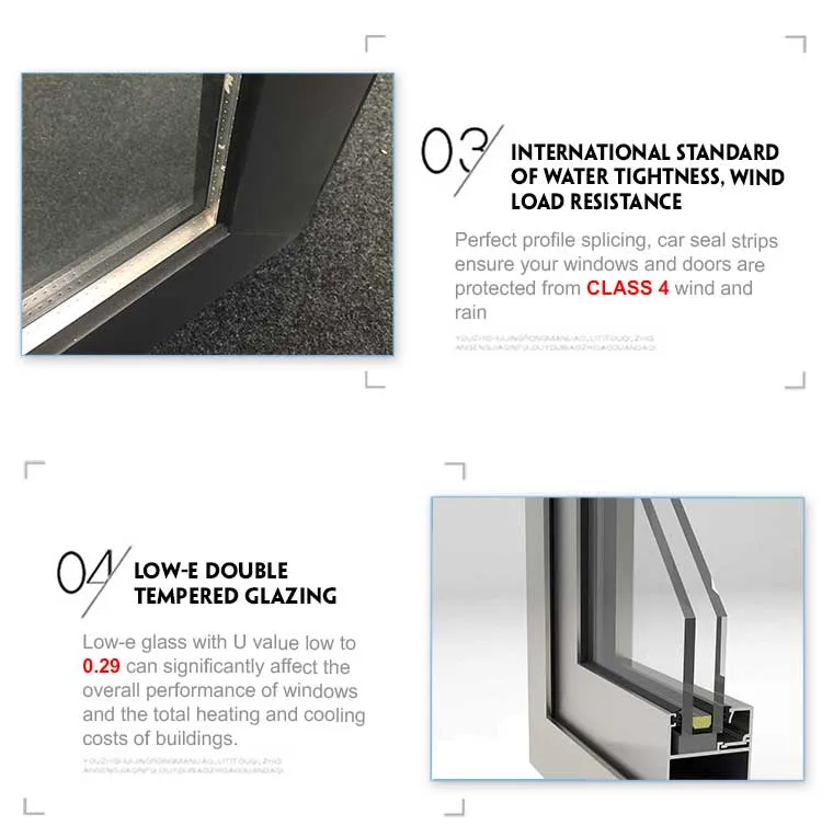 Residential Projects Aluminum Inward Swing Casement Windows with Screen for Mobile Homes
