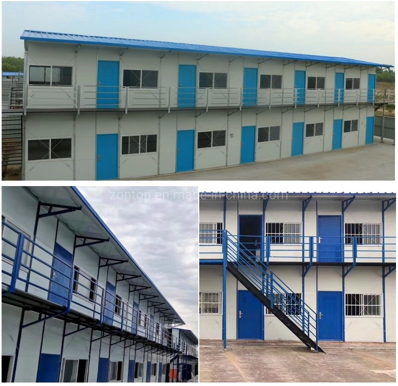 Galvanized Light Steel Structure Double Storey Prefab Homes Prefab House for Temporary Building