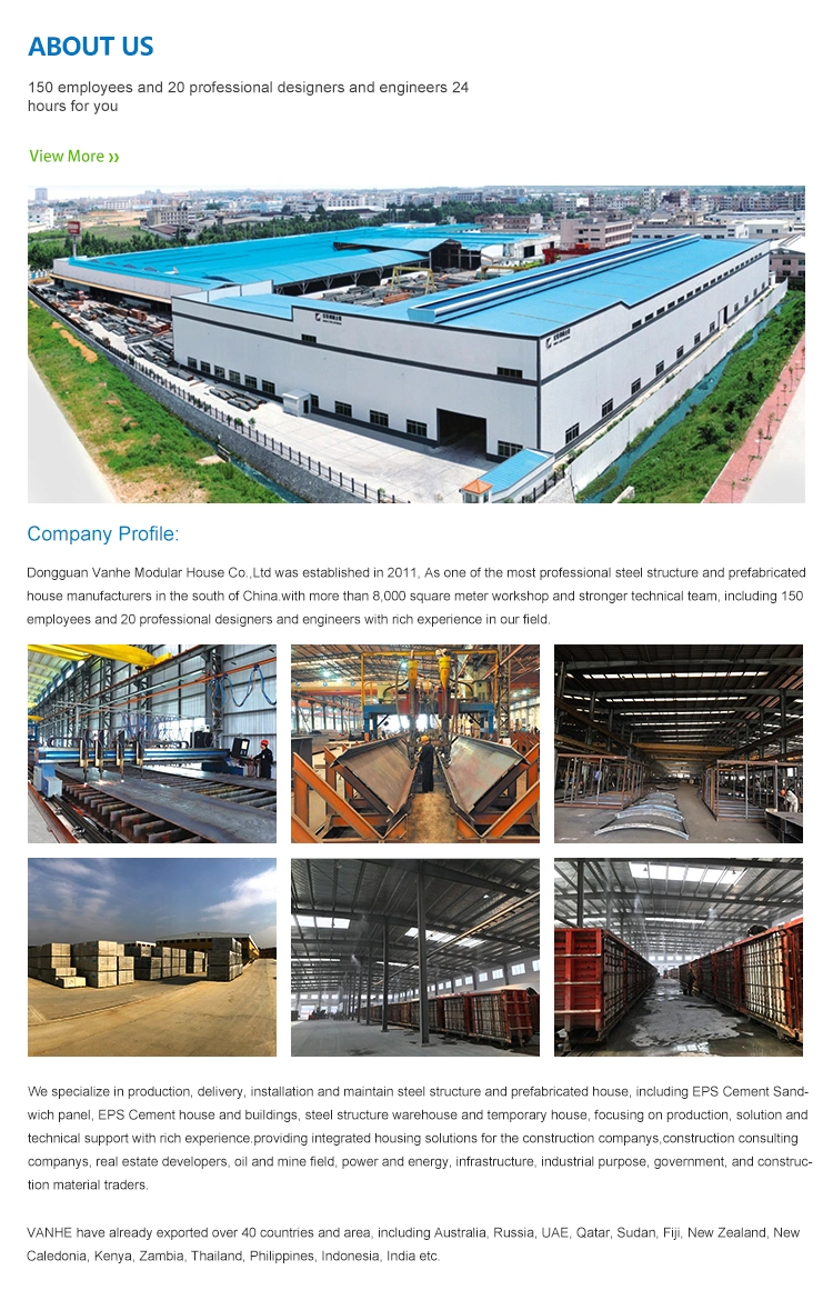 Modern Homes Prefabricated House Wall K Type Heat Proof Shed House Prefabricated