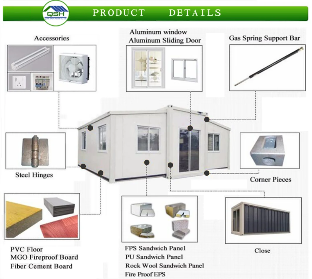 Expandable Container House/Luxury 2 Bedroom House Plans Qsh House Design for Australia