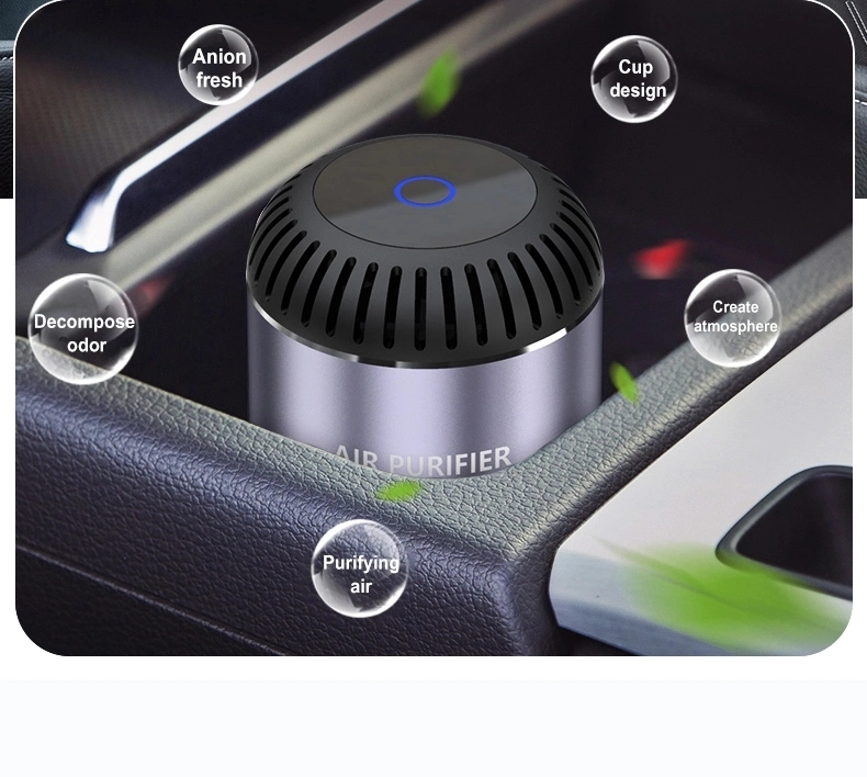 Mini Portable Air Purifier with True HEPA for Car Bedroom Kitchen Office Allergies and Pets