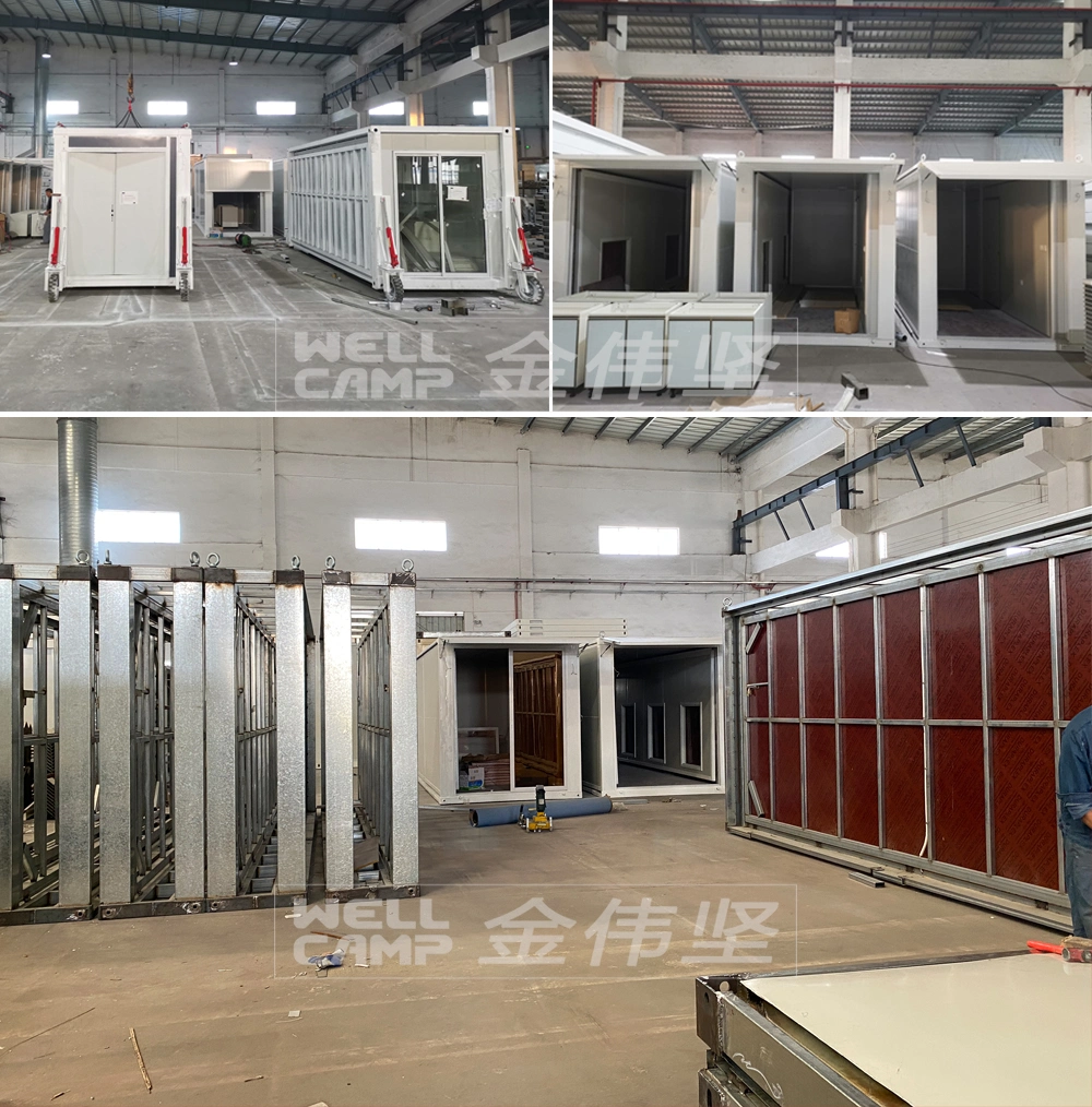 Commercial Modular Prefabricated Prefab Shipping CE ISO Certificated Collapsible Holiday House Double Bedroom Container Home in Prefabricated Steel Building
